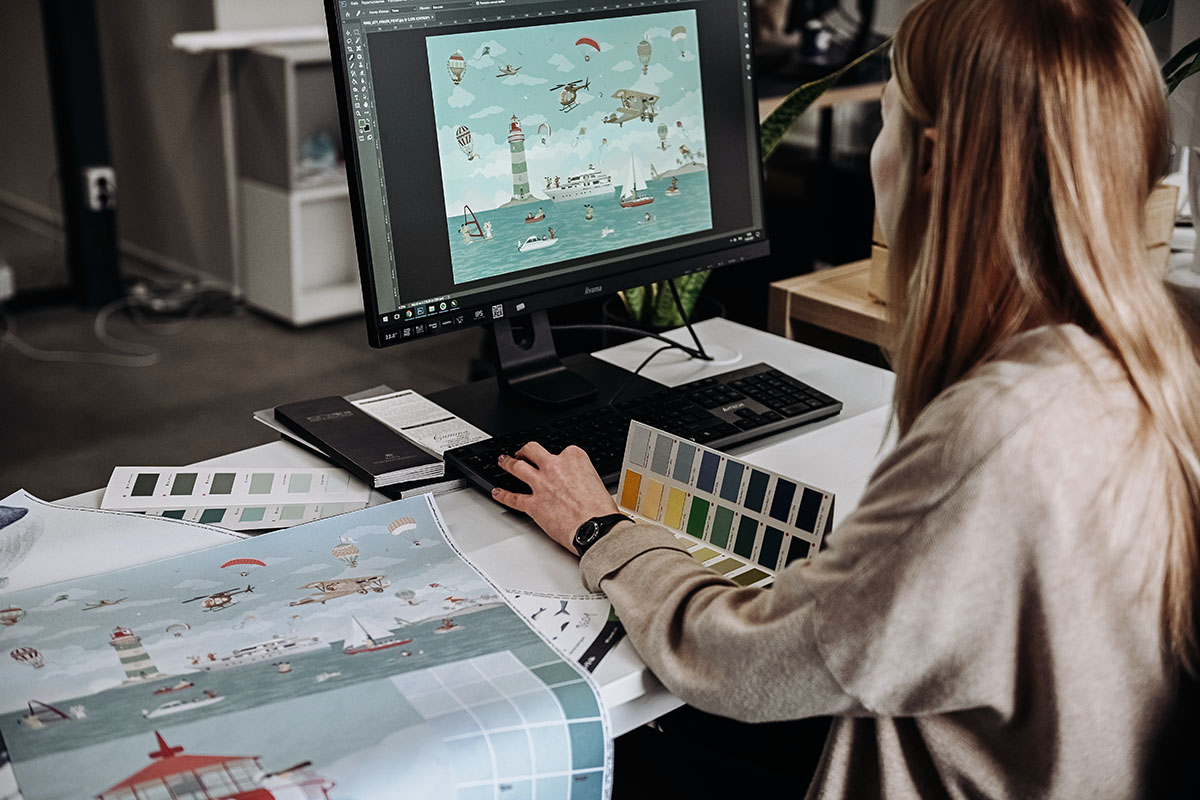 Корректировка макета обоев