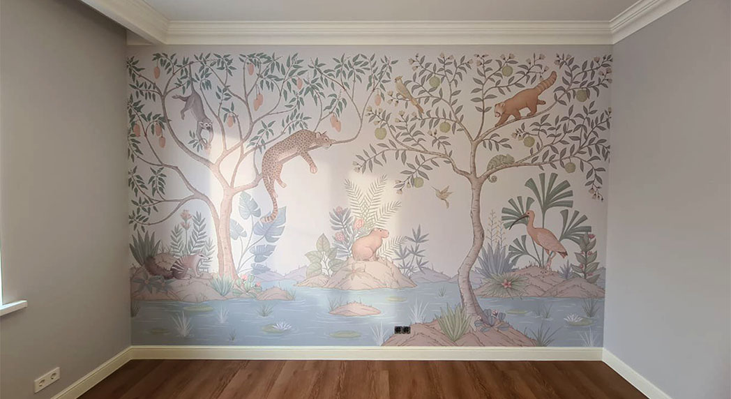 Монтаж обоев