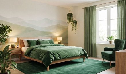 Зелёный цвет в интерьере — от сдержанного монохрома до смелых сочетаний