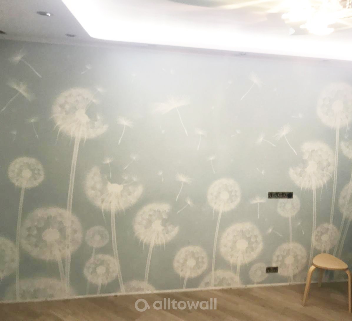 Одуванчики. Обои на заказ - печать бесшовных дизайнерских обоев для ...