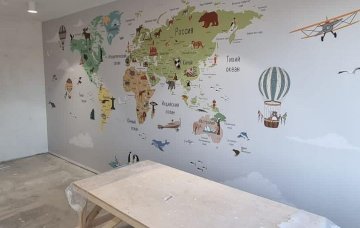 Отзыв на Детская карта мира с достопримечательностями и животными-2