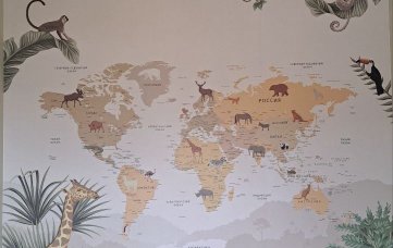 Отзыв на Детская карта мира с тропическими животными