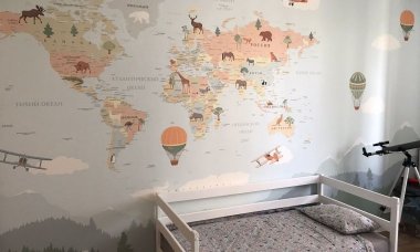 Отзыв на Детская карта мира с горами