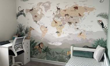 Отзыв на Детская карта мира с тропическими животными