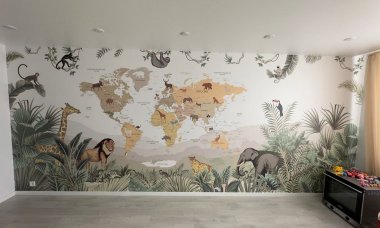 Отзыв на Детская карта мира с тропическими животными