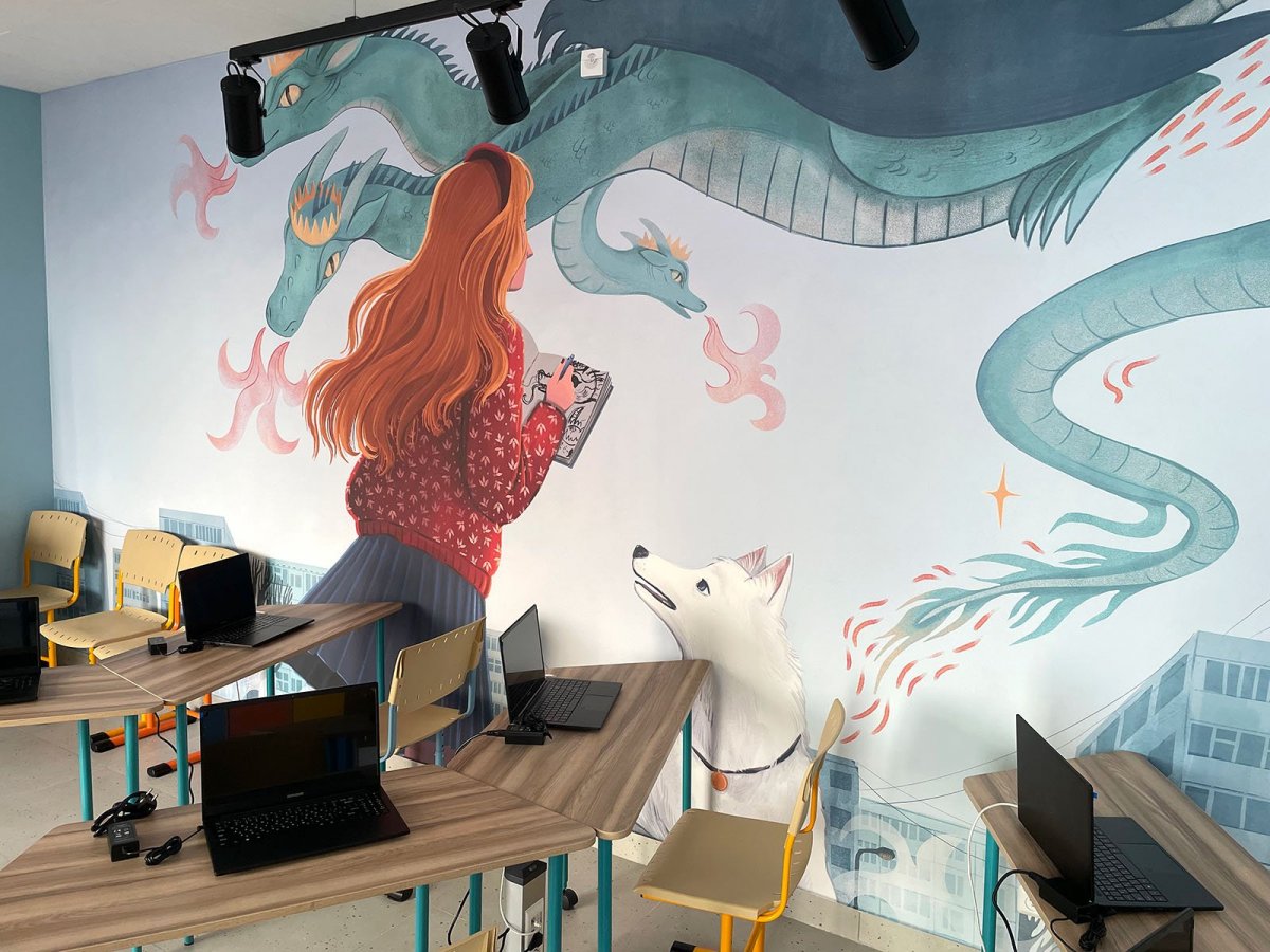 Обои для классов Детской художественной школы имени Саутова