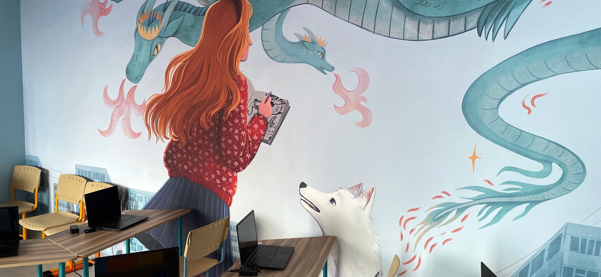 Обои для классов Детской художественной школы имени Саутова