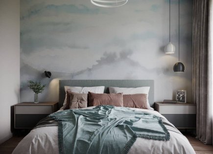 Спальня с акварельными обоями. Как создать гармоничное пространство для отдыха?