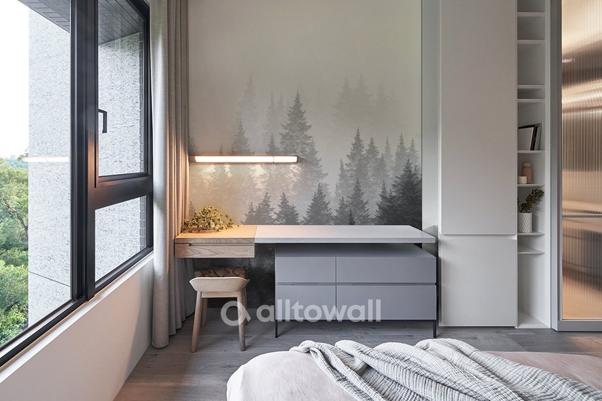 Бесшовные обои «Лунный лес», 280х302 см