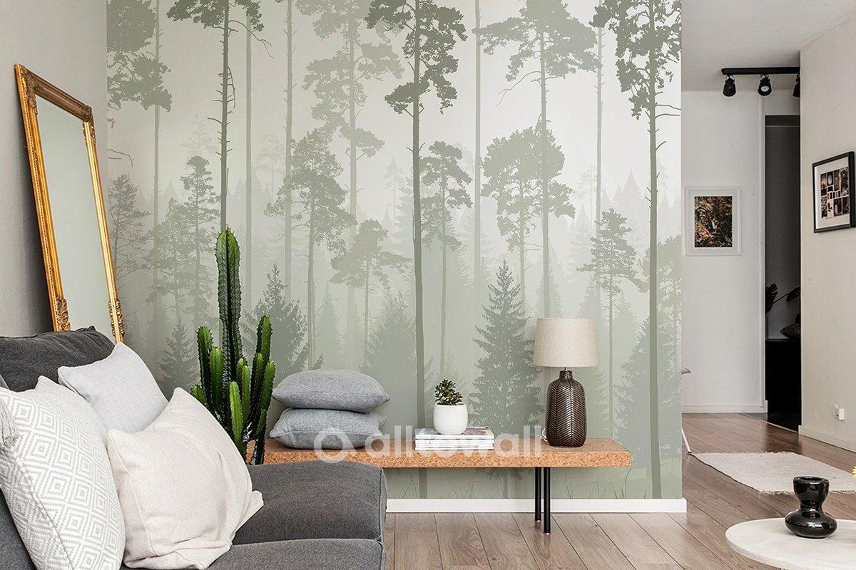 Бесшовные обои «Хвойный лес», 305х260 см