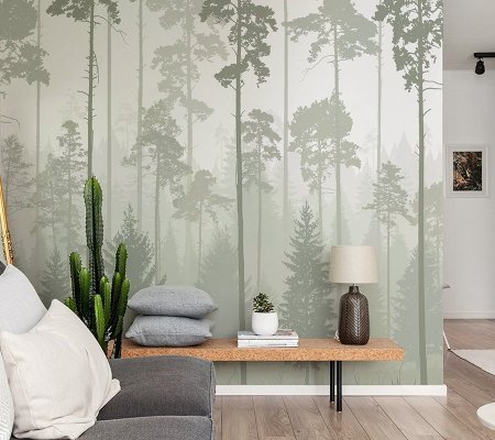 Бесшовные обои «Хвойный лес», 305х260 см