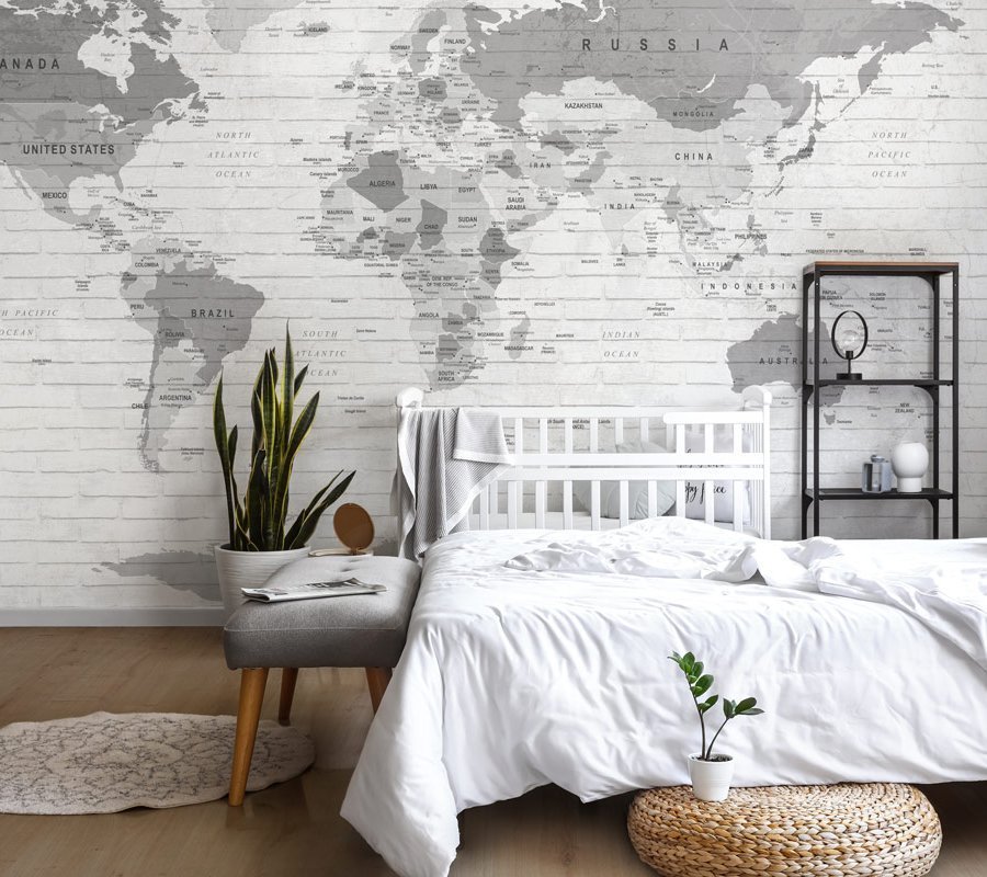 Обои с картой мира на стены