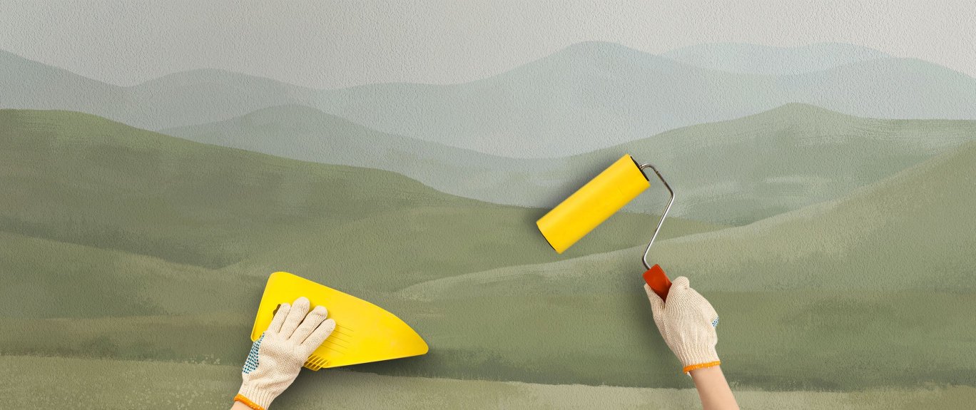 Монтаж обоев